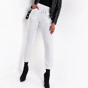 CHILLIN AF HIGH WAIST SWEATPANT white